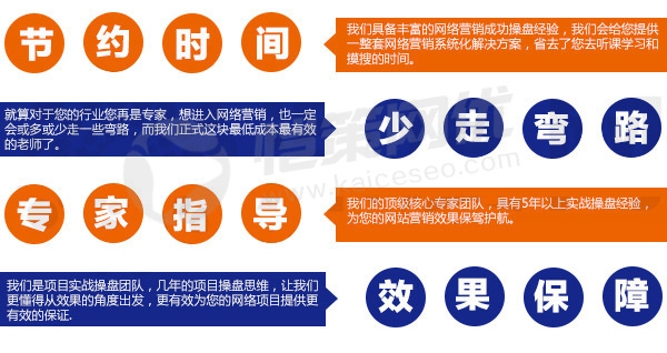 愷策網(wǎng)優(yōu)為您項目提供效果保證